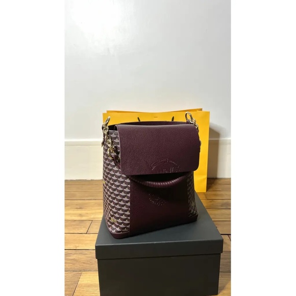 Fauré Le Page Leather Boho 27 Burgundy Shoulder/Crossbody bag - Picture 3 of 10